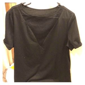 Black V mesh shirt